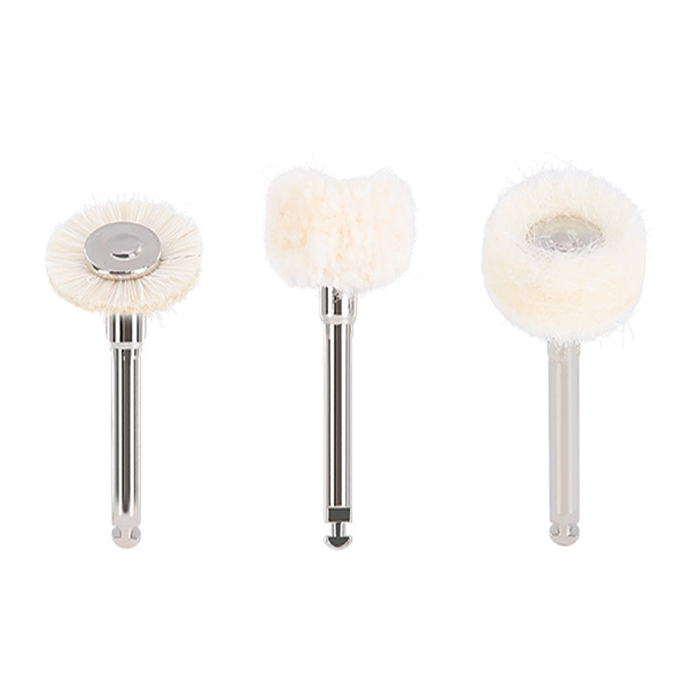 Dental Polishing Brush Wheel White Goat Hair/ Cotton/ Felt 5pcs/Pack - pairaydental.com