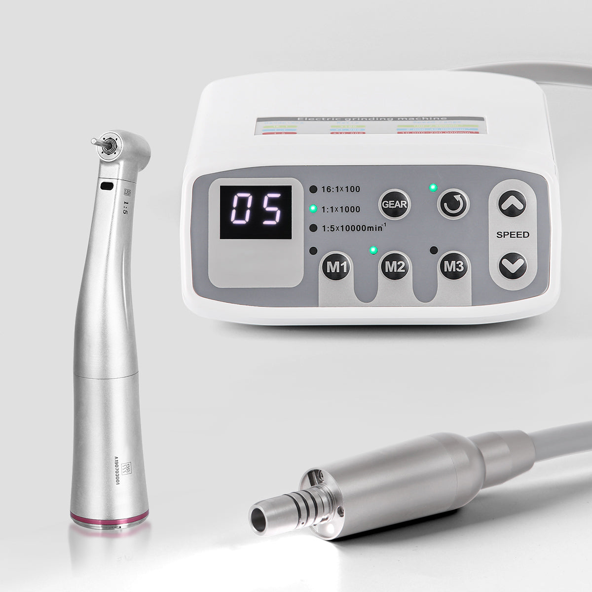 Dental LED Brushless Electric Micro Motor+1:5 LED Increasing Contra Angle Handpiece - pairaydental.com