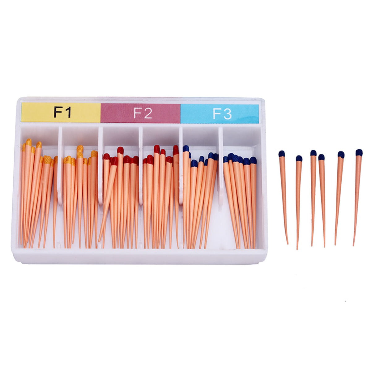 Gutta Percha Points Assorted F1 F2 F3 Color Coded 60pcs/Pack - pairaydental.com