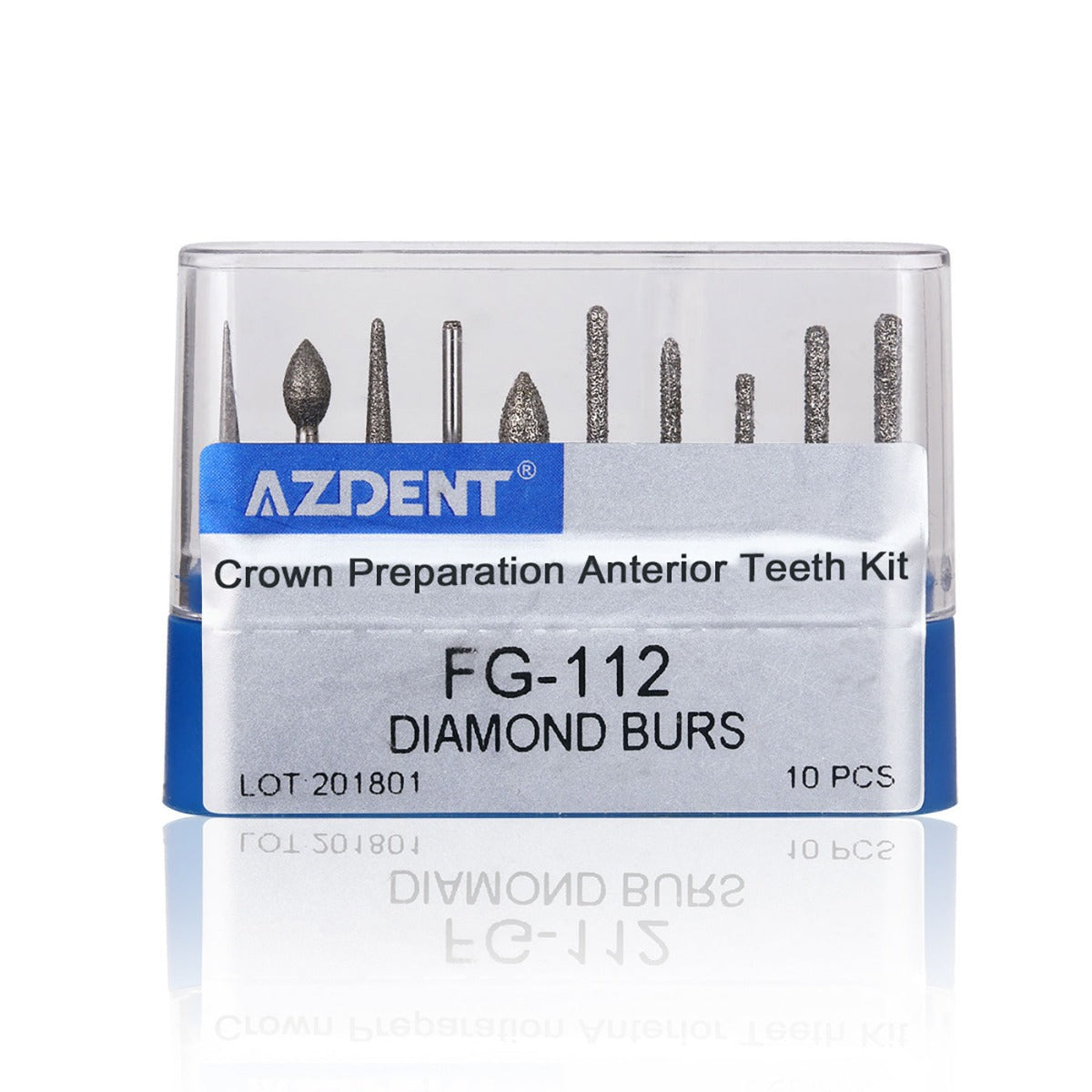 Dental Diamond Bur FG-112 Crown Preparation Anterior Teeth Kit 10pcs/Kit - pairaydental.com