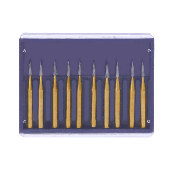 Dental Carbide Burs Needle Shaped Trimming Finishing FG 7901 10pcs/Box - pairaydental.com
