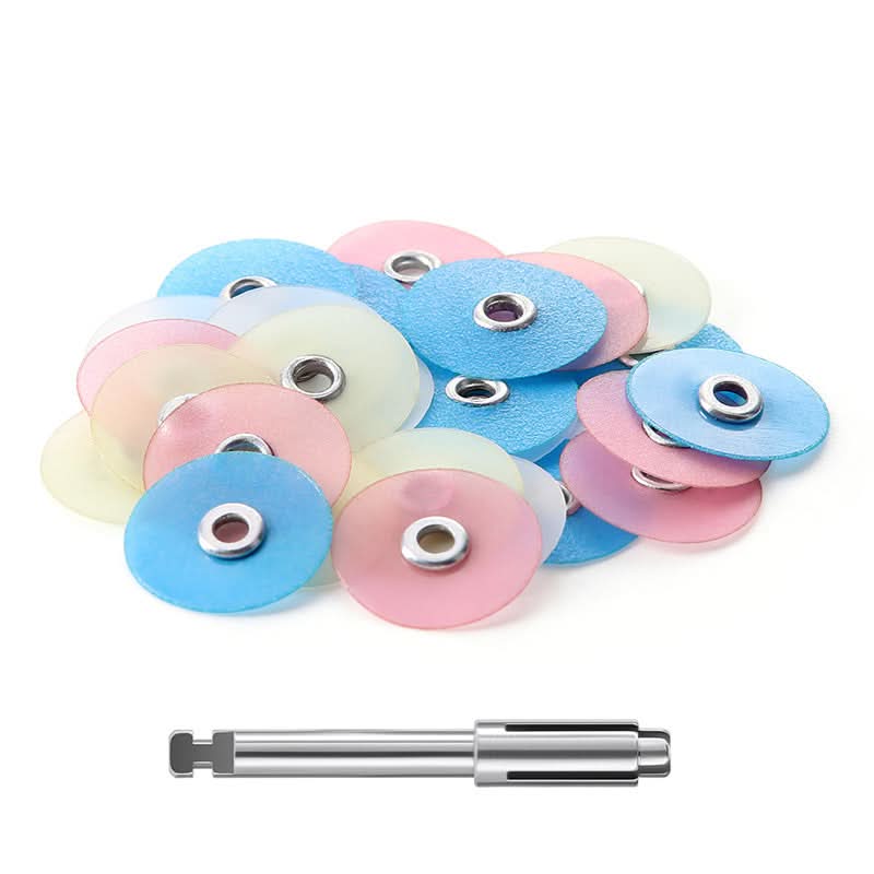Tooth Disc Dental Composite Ceramic Polishing Finishing Discs 14mm with Mandrel 4 ...