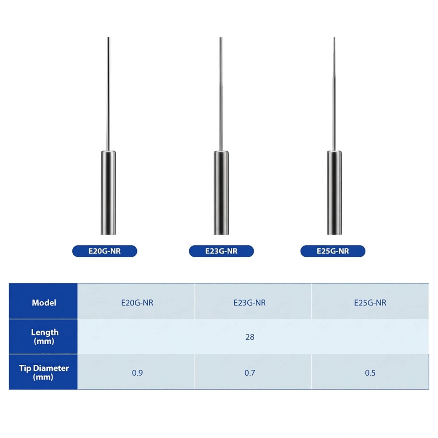 Woodpecker Fi-E Obturation System Needles E20G-NR / E23G-NR / E25G-NR 10pcs/Pack - pairaydental.com