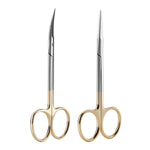 Dental Surgical Gum Tissue Scissors Curved/Straight Gold Handle Stainless Steel 11.5cm(4.52") - pairaydental.com
