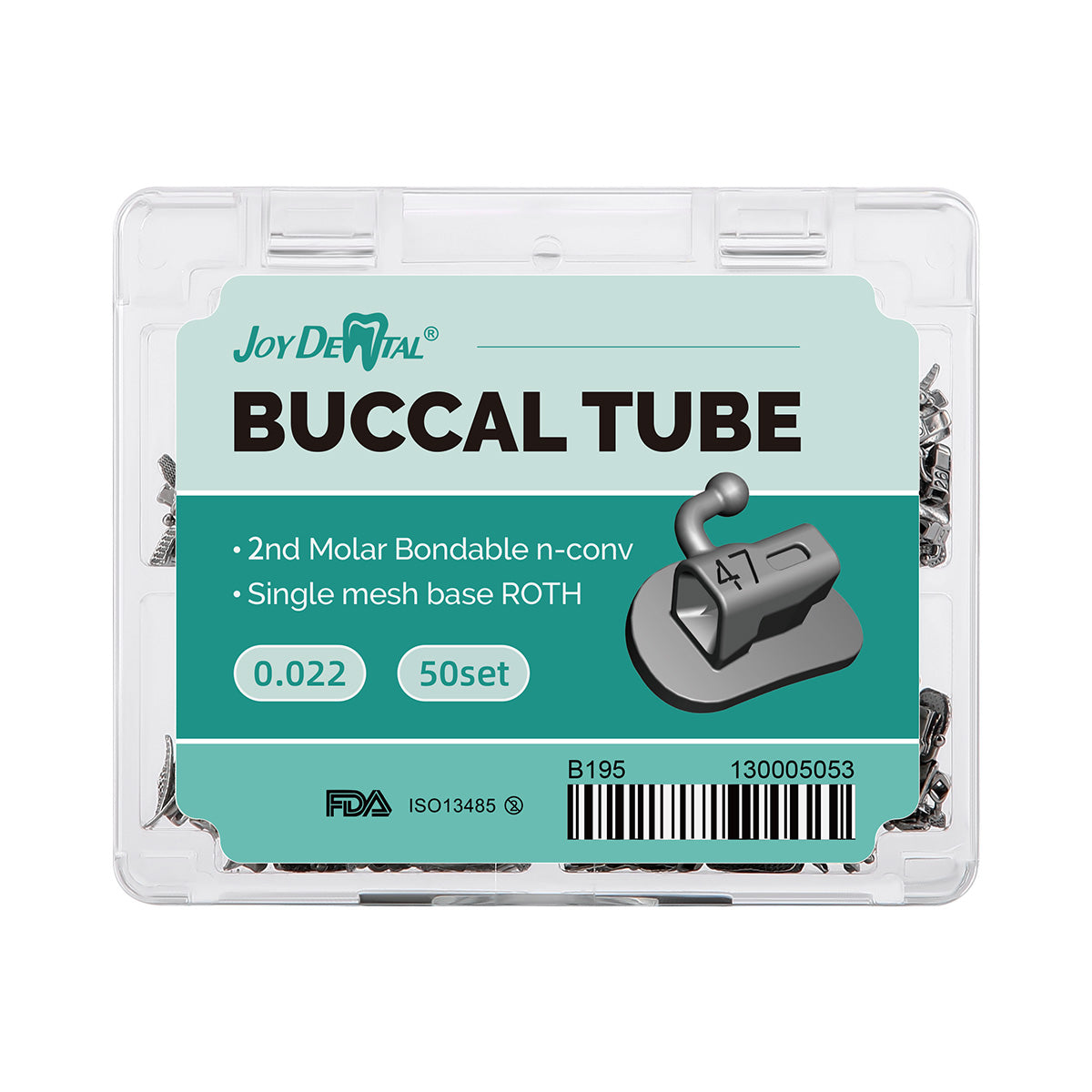 Buccal Tube 2nd Molar Bondable Split Non-Convertible Single Mesh Base Roth 0.022 U1L1 50Sets/Box - pairaydental.com