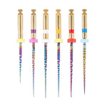 Dental Rotary Engine Super Files Rainbow NiTi Files Thermal Activation 25mm 6pcs/Pack - pairaydental.com 