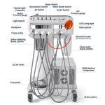 Portable Mobile Dental Cart with T6 LED Lamp & Integrated Compressor 4-Hole Built-in Woodpecker Scaler & Curing Light - pairaydental.com
