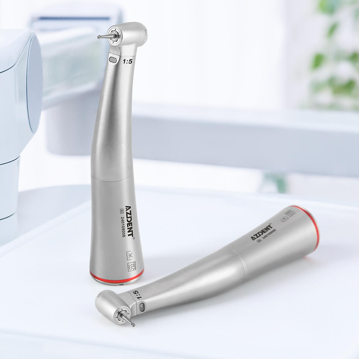 Dental Mini 1:5 Fiber Optic Increase Contra Angle Handpiece Internal Water Quattro Spray - pairaydental.com