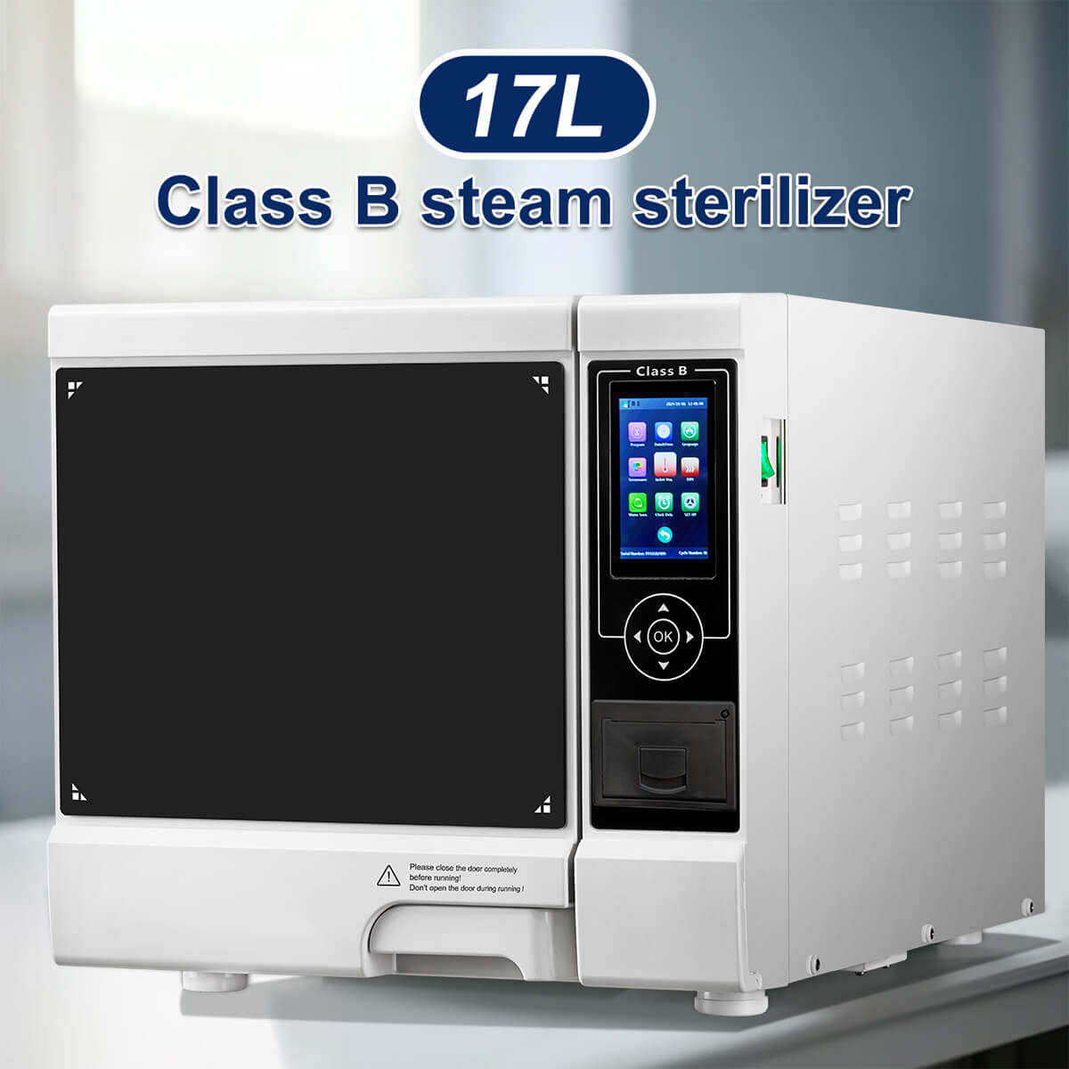 17L Dental Autoclave Steam Sterilizer Class B Table Top LCD Built-in Printer Dry Function - pairaydental.com