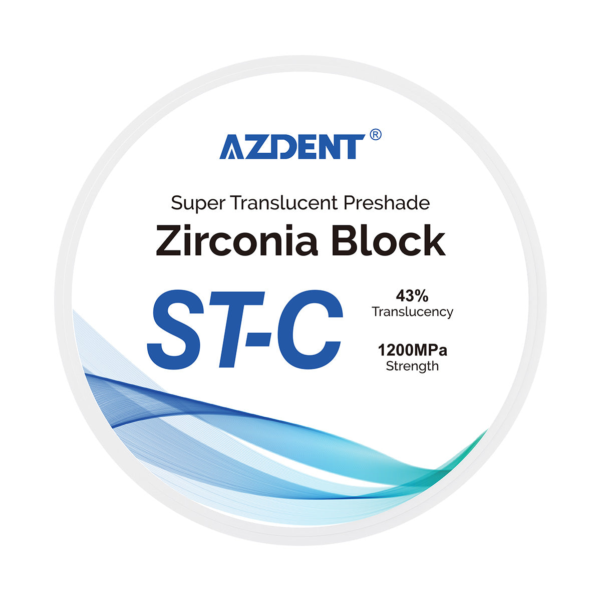 Dental Zirconia Block ST-C Pre-Shade High Translucency 98mm - pairaydental.com