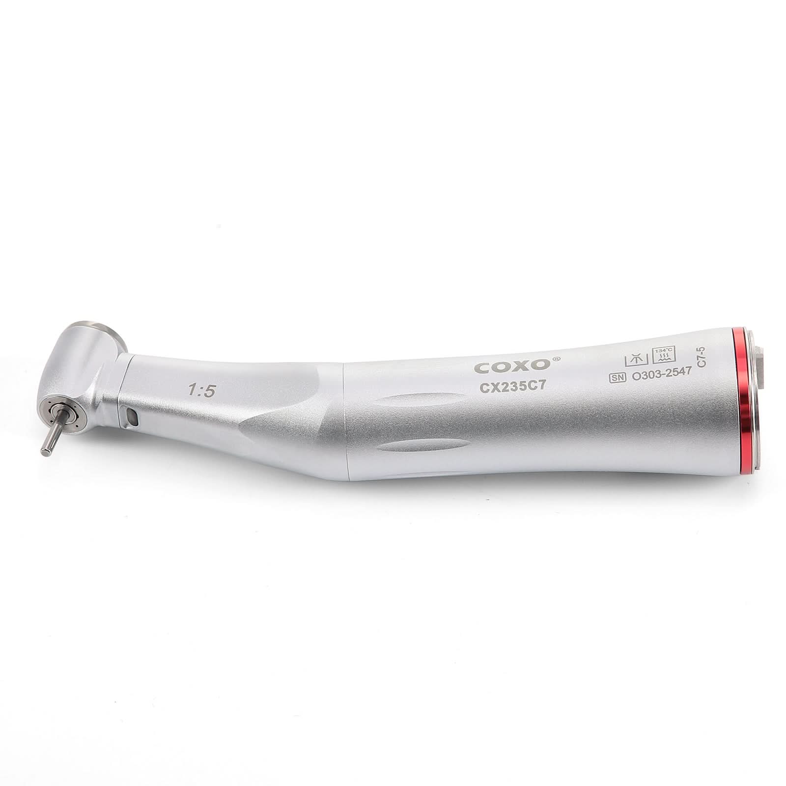 COXO CX235C7 1:5 Electric Fiber Optic Contra Angle Handpiece Standard Head Inner Channel #C7-5 - pairaydental.com