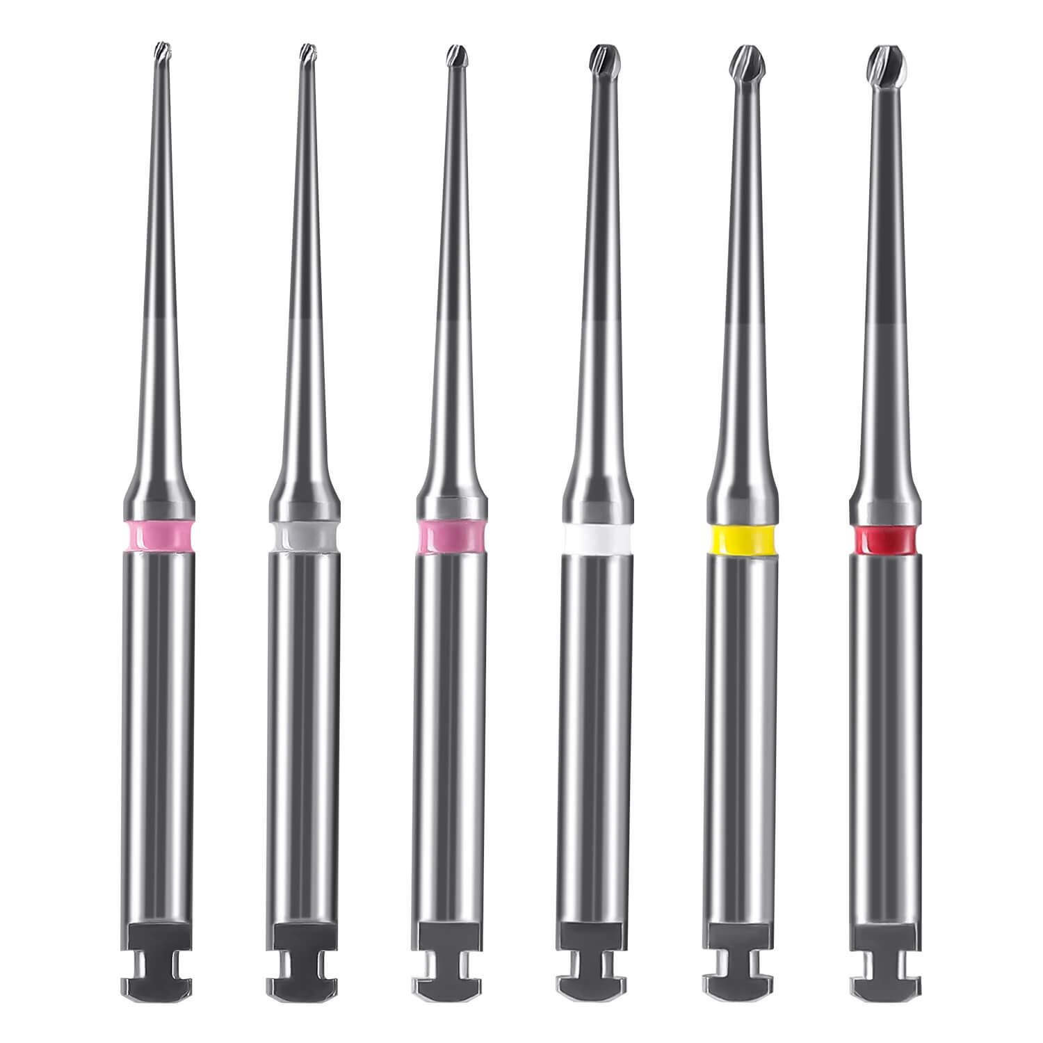 Dental Minimal Invasive Endodontic Carbide Burs Long Neck RA Round 31mm/34mm 6pcs/Pack - pairaydental.com