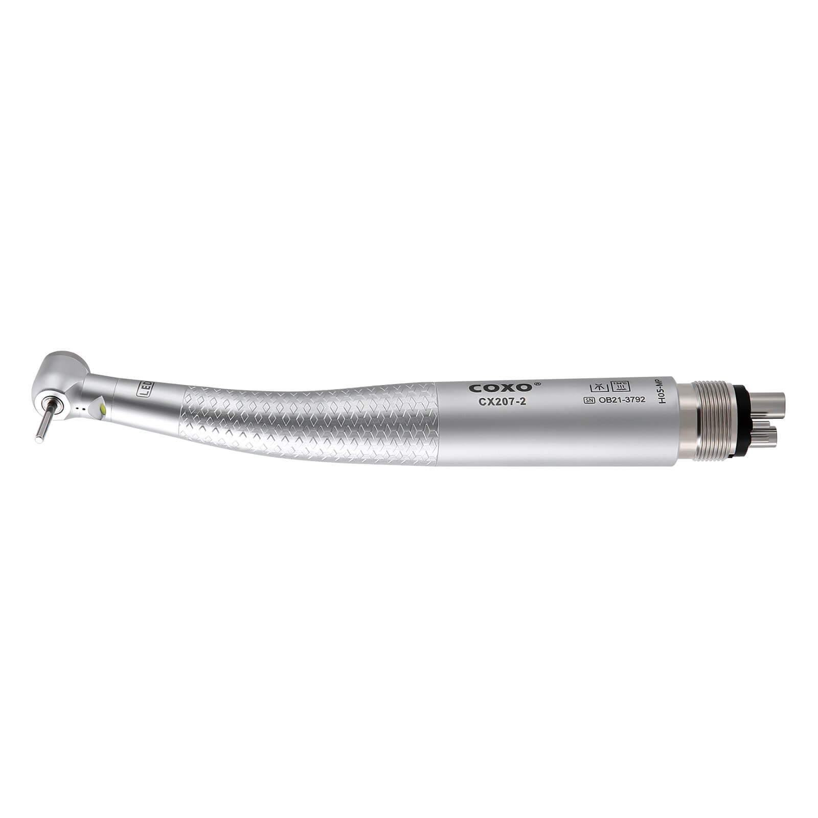 COXO CX207-2 LED High-speed Air Turbine Handpiece with Generator Mini Head 4 Holes Coupler #H05-MP4 - pairaydental.com