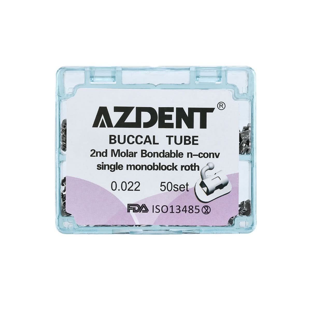 Buccal Tube 2nd Molar Bondable Monoblock Non-convertible Roth 0.022 50Sets/Box - pairaydental.com