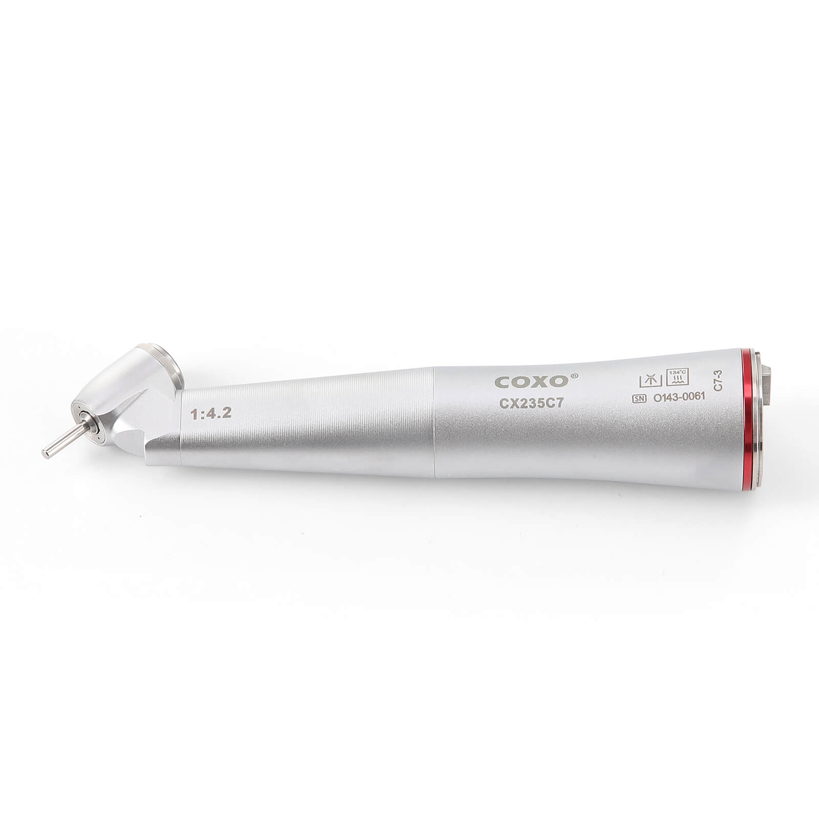 COXO CX235C7 45° Electric Handpiece 1:4.2 Contra Angle Fiber Optic Internal Water #C7-3 - pairaydental.com