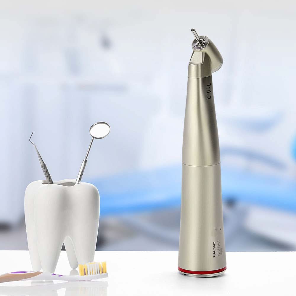 1:4.2 Electric Contra Angle Handpiece 45 Degree Increasing Fiber Optic - pairaydental.com