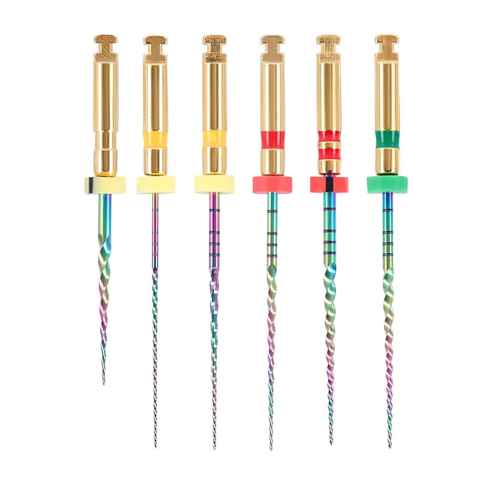 Dental Rotary Engine Super Files Rainbow NiTi Files Thermal Activation 25mm 6pcs/Pack - pairaydental.com