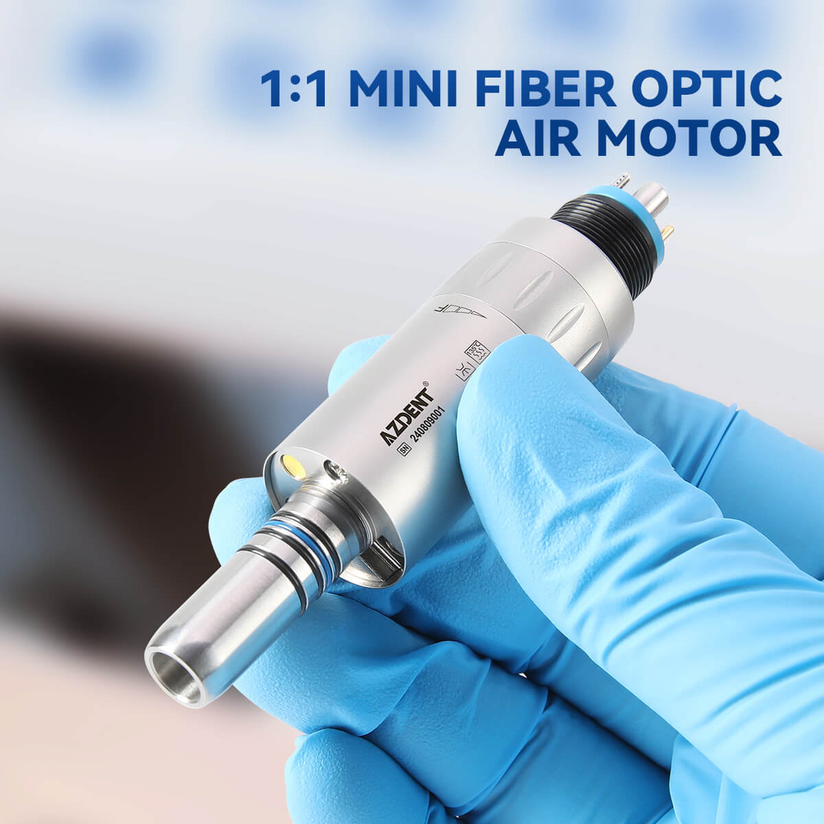 Dental Mini Fiber Optic Air Motor 1:1 Internal Water Spray 6 Hole - pairaydental.com