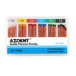 Gutta Percha Points With Scale 0.04 Taper Assorted #15-40 Color Coded 60/Box