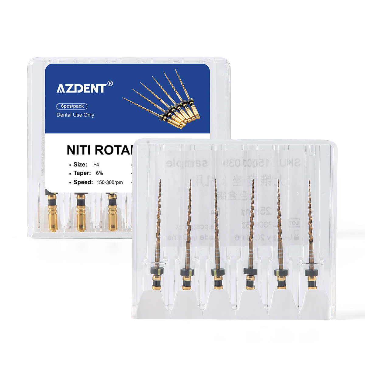 Dental Heat‑Activated Large Taper NiTi Rotary Endodontic Files 25mm F3/F4/F5 6pcs/Pack - pairaydental.com