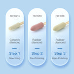 Dental Zirconia Grinding and Polishing Kit HP 2.35mm Ceramic/ Rubber Diamond 3pcs/Kit - pairaydental.com