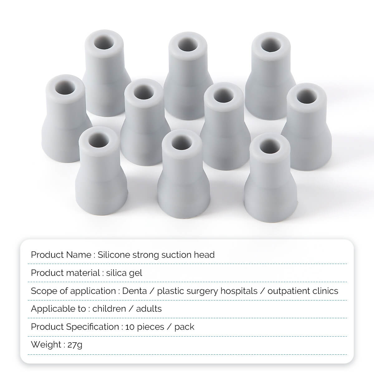 10pcs Dental Saliva Ejector Suction Rubber Snap Tip Weak/Strong - pairaydental.com