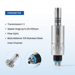 Dental Mini Fiber Optic Air Motor 1:1 Internal Water Spray 6 Hole - pairaydental.com