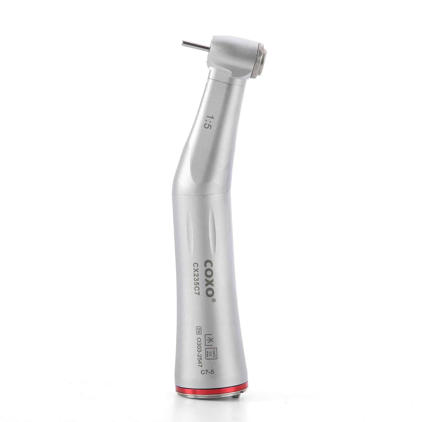 COXO CX235C7 1:5 Electric Fiber Optic Contra Angle Handpiece Standard Head Inner Channel #C7-5 - pairaydental.com