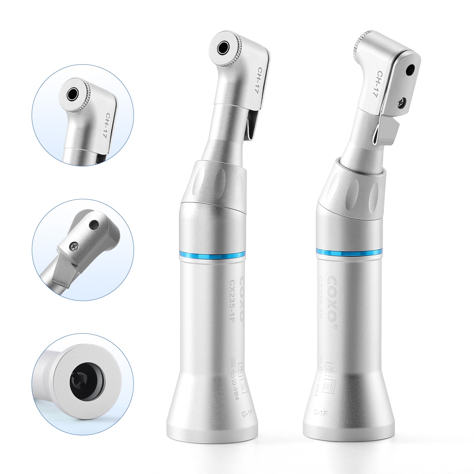 COXO 1:1 Dental Low Speed Handpiece External Contra Angle #C-1F - pairaydental.com