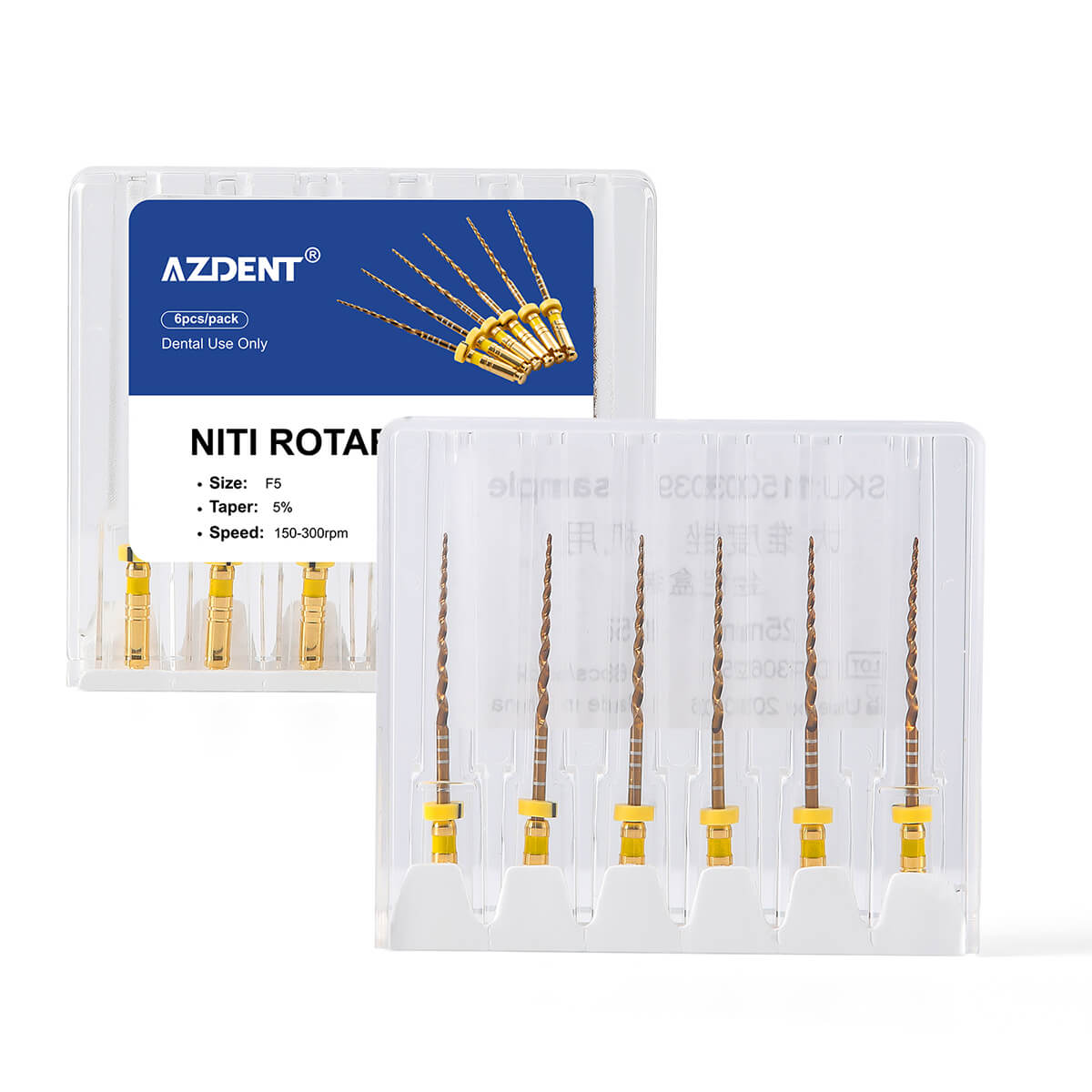 Dental Heat‑Activated Large Taper NiTi Rotary Endodontic Files 25mm F3/F4/F5 6pcs/Pack - pairaydental.com