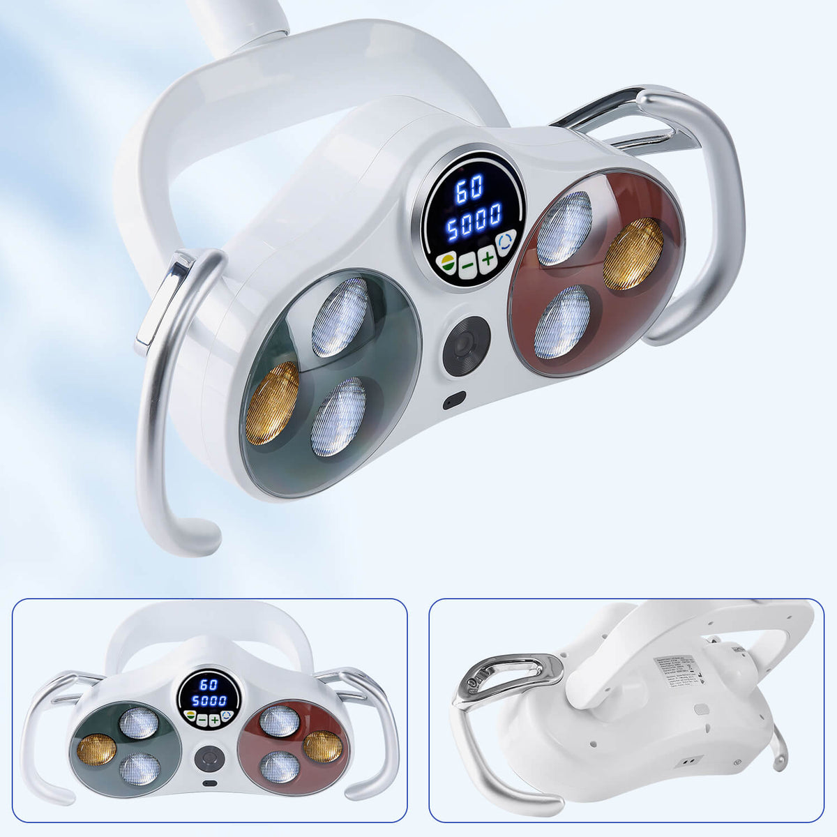 Dental Unit Chair LED Oral Camera Light with LCD Display 6 Lights 10W Dual-Color Adjustable - pairaydental.com