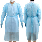 Disposable Isolation Gowns with Knitt Cuffs for Medical Dental Hospital Blue 10pcs/Pack - pairaydental.com