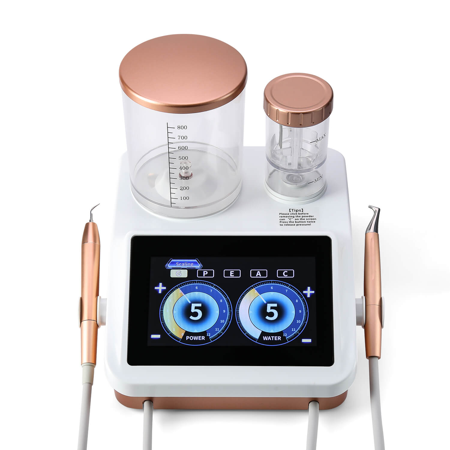 Dental PerioPluse Ultrasonic Scaler & Air Polisher 2 in 1 Sandblasting Periodontal Therapy System Include Water Heating Function - pairaydental.com