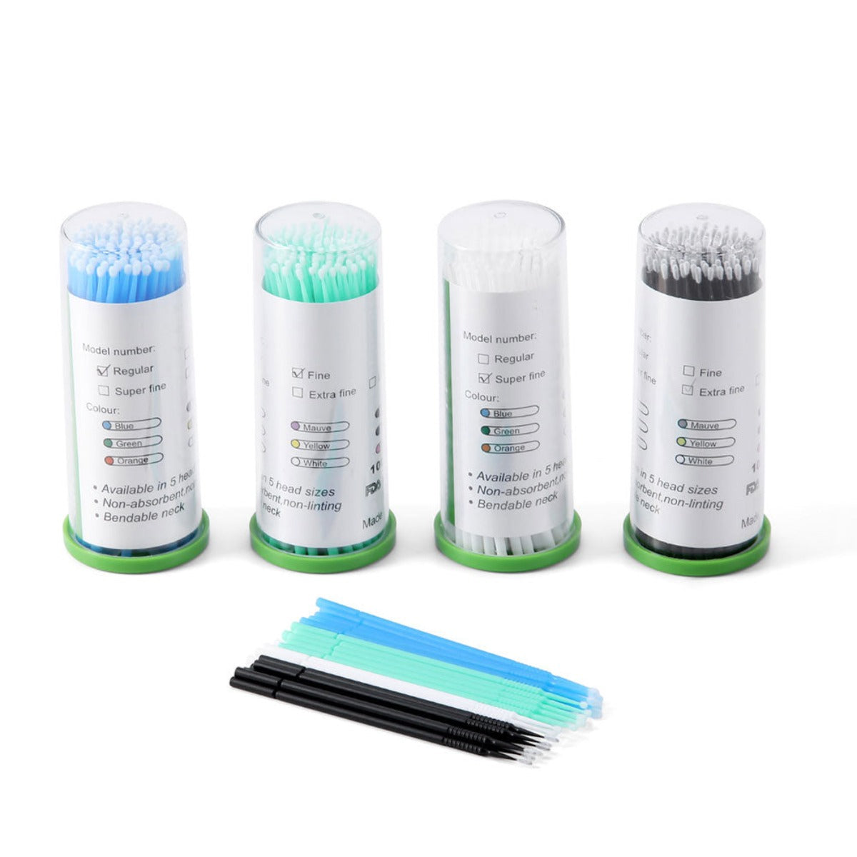 Disposable Micro Applicator Brush Microbrush 1.2/1.5/2.0/2.5mm 400Pcs/Box - pairaydental.com