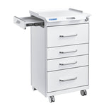 Dental Mobile Cabinet Cart with Hidden Side Auxiliary Drawer Power Socket 4 Drawers - pairaydental.com