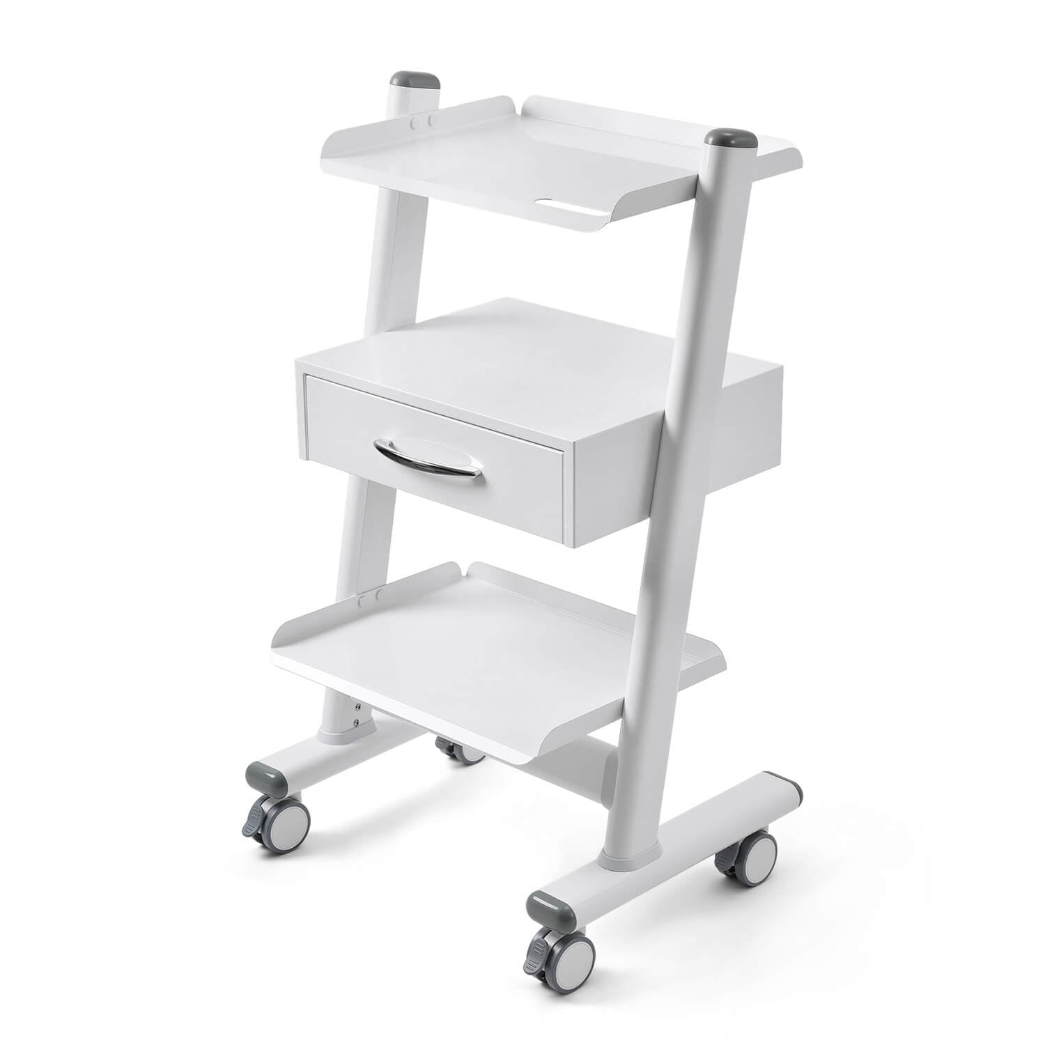 Dental Medical Mobile 3-layer Trolley Metal Built-in Socket Cart - pairaydental.com