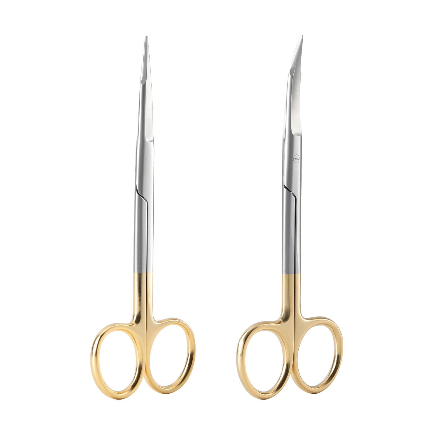 Dental Surgical SuperCut Serrated Scissors Straight/Curved Gold Handle Stainless Steel 13cm(5.11") - pairaydental.com