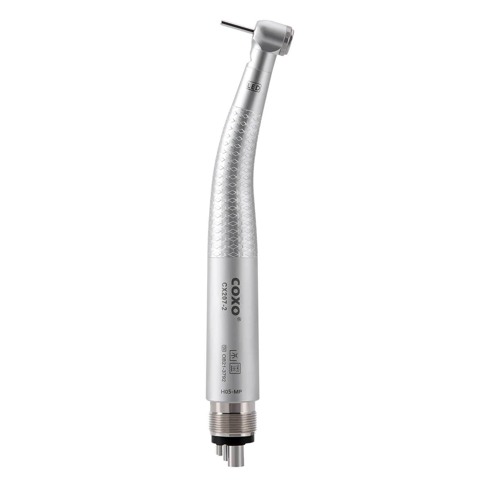 COXO CX207-2 LED High-speed Air Turbine Handpiece with Generator Mini Head 4 Holes Coupler #H05-MP4 - pairaydental.com