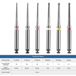 Dental Minimal Invasive Endodontic Carbide Burs Long Neck RA Round 31mm/34mm 6pcs/Pack - pairaydental.com