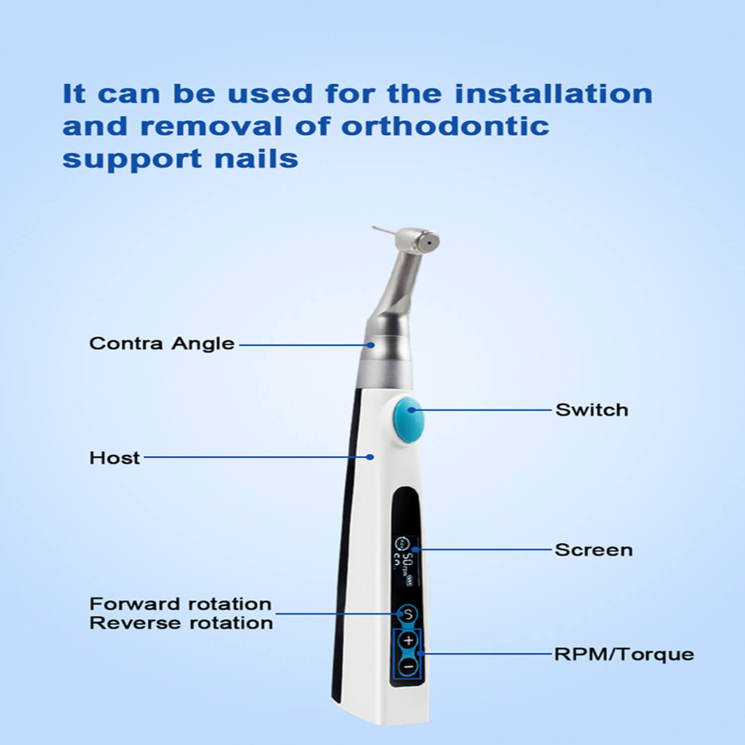 Dental Wireless Implant Electric Torque Wrench LCD Display With 16pcs Drivers 360° Rotating - pairaydental.com