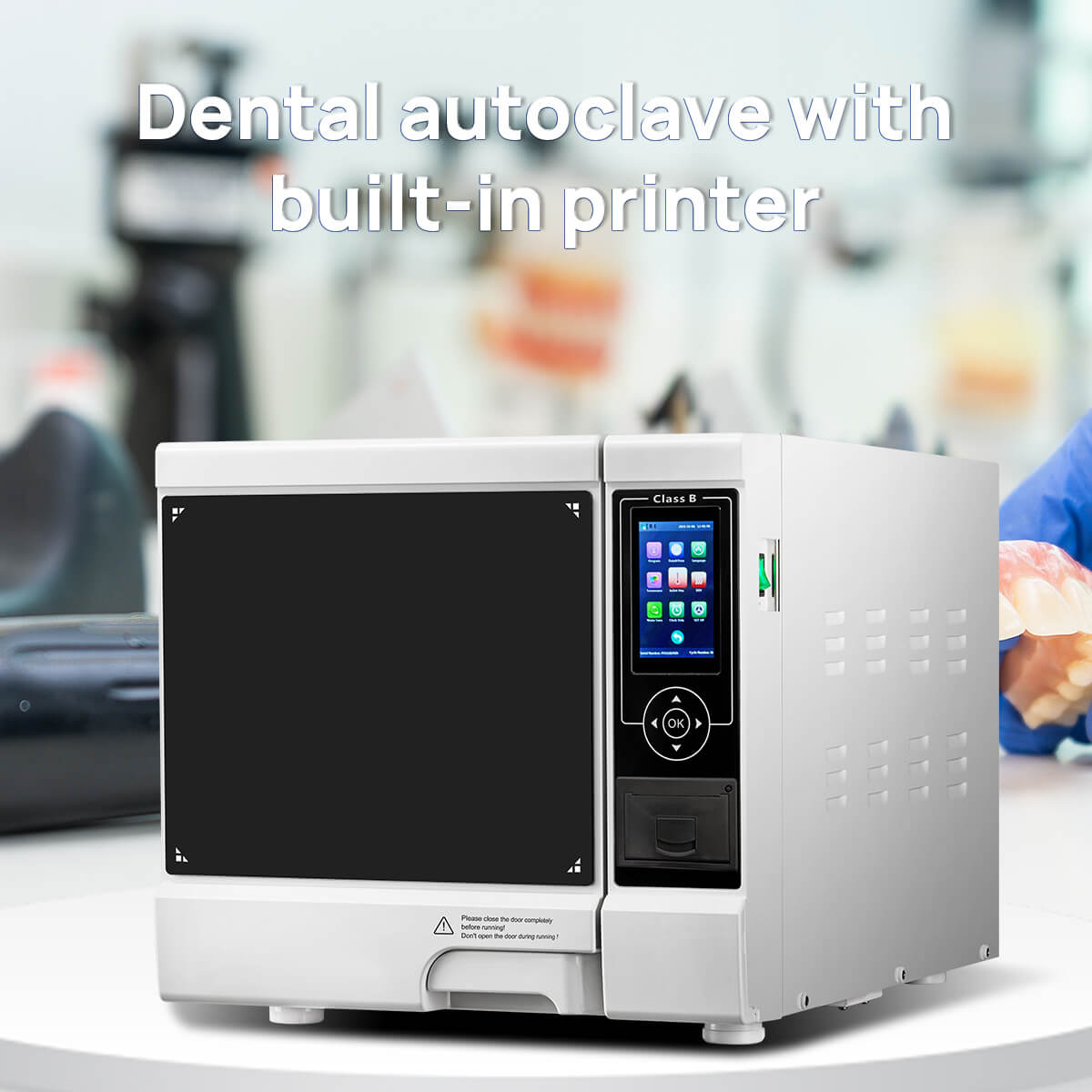 17L Dental Autoclave Steam Sterilizer Class B Table Top LCD Built-in Printer Dry Function - pairaydental.com