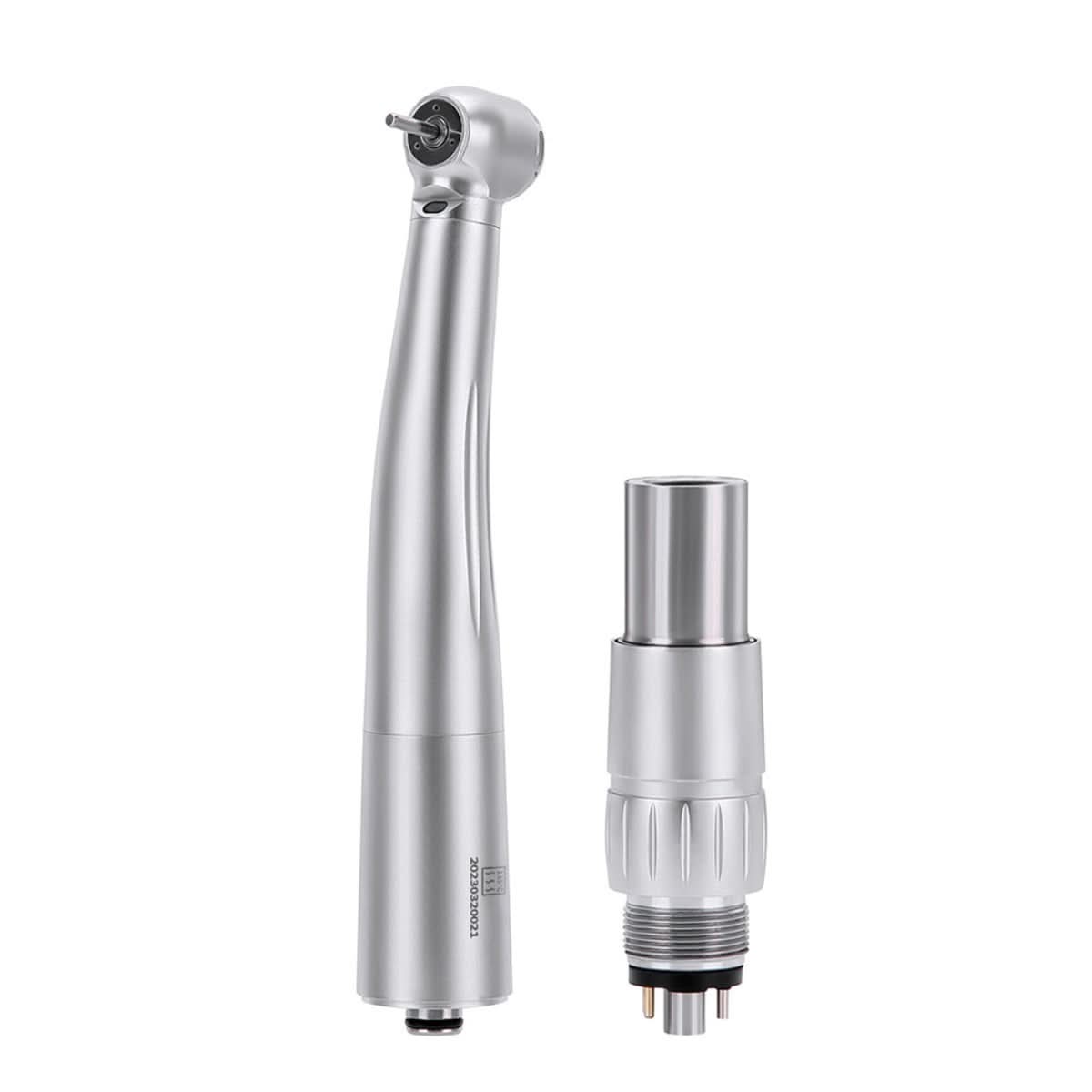 LED Fiber Optic High Speed Handpiece Standard Head Three Water Spray Push Button & 6 Holes Quick Coupler - pairaydental.com