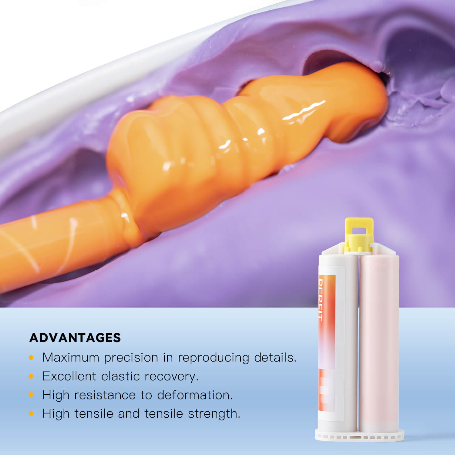 Dental Silicone Impression Material Light Body VPS Fast/Normal Set 50ml*2 - pairaydental.com