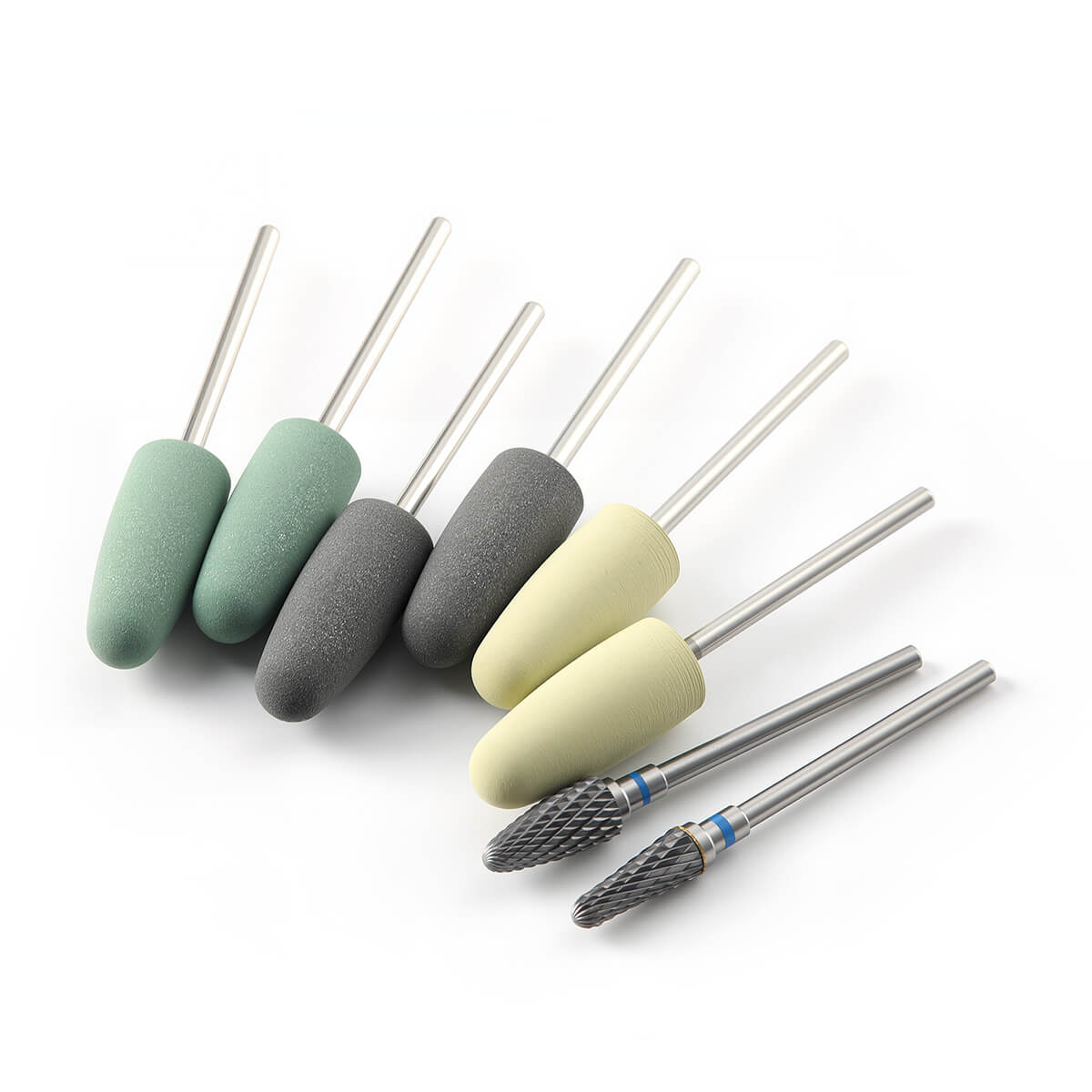 Dental Resin Base Acrylic Polishing Kit HP 2.35mm Tungsten Carbide Silicone Polisher & Tungsten Carbide Polisher 8pcs/kit - pairaydental.com