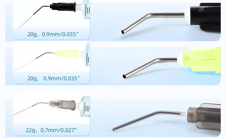 Disposable Dental Pre Bent Needle Tips 9 Models 100pcs/Pack - pairaydental.com