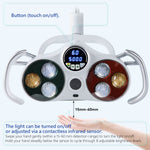 Dental Unit Chair LED Oral Camera Light with LCD Display 6 Lights 10W Dual-Color Adjustable - pairaydental.com