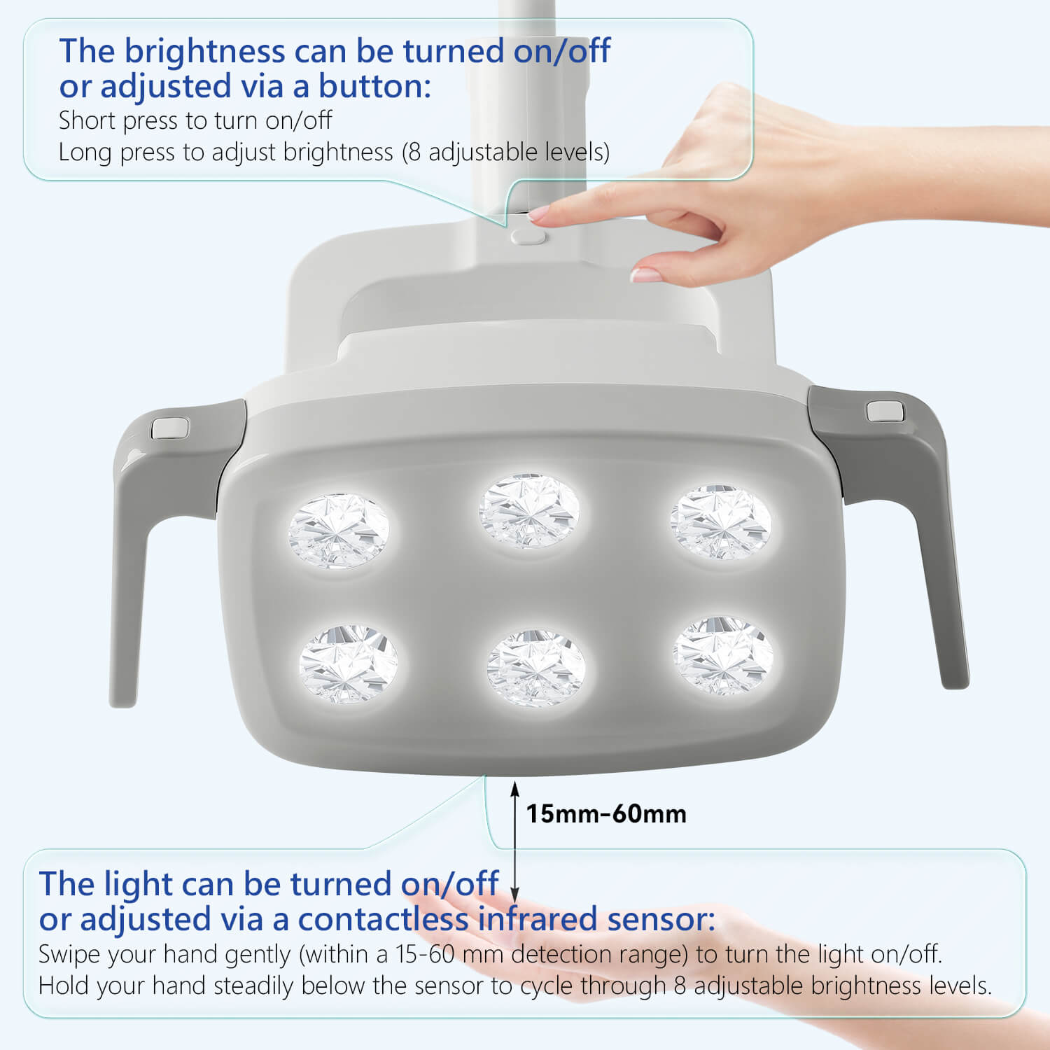 Dental Unit Chair LED Oral Light 9W 6 White Lights - pairaydental.com