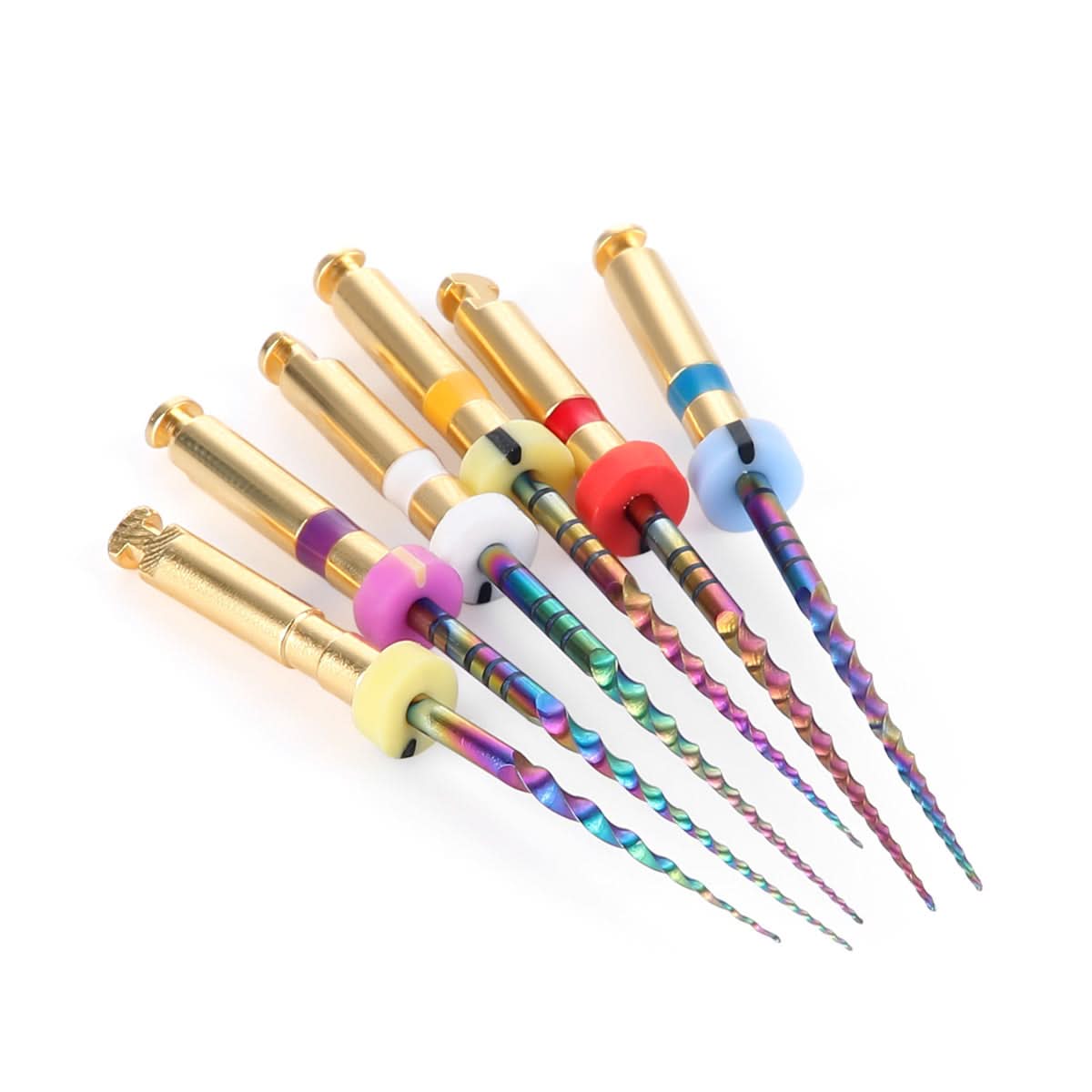 Dental Rotary Engine Super Files Rainbow NiTi Files Thermal Activation 25mm 6pcs/Pack - pairaydental.com