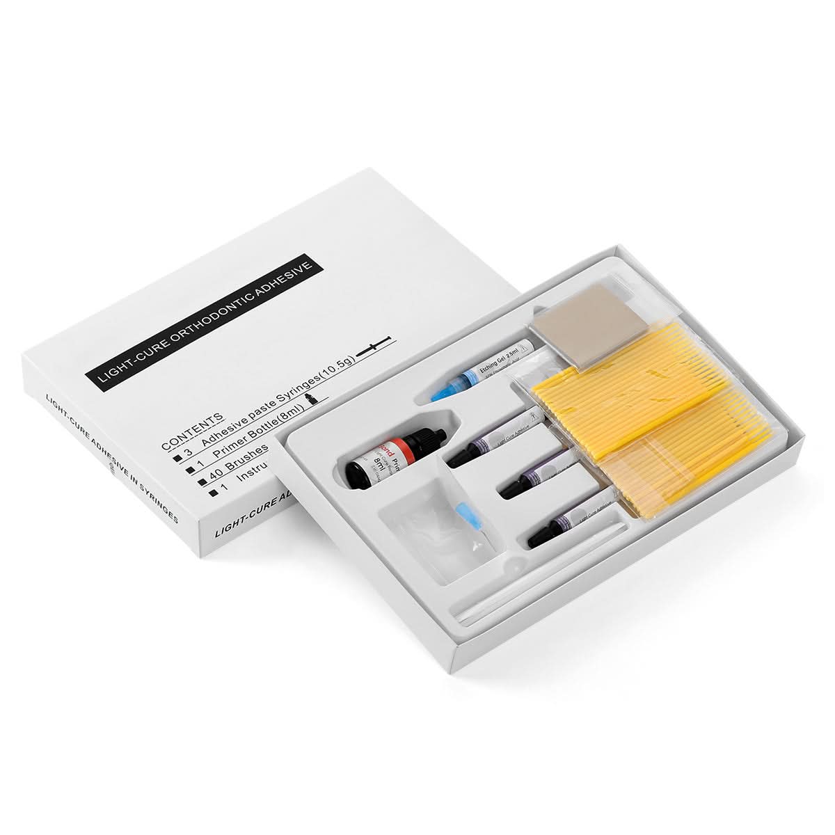 Light Cure Orthodontic Adhesive Kit Bonding Bracket Syringes 3pcs 10.5g - pairaydental.com