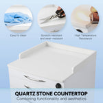 Dental Mobile Cabinet Cart Quartz Countertop and Stainless Steel Four-Drawer - pairaydental.com